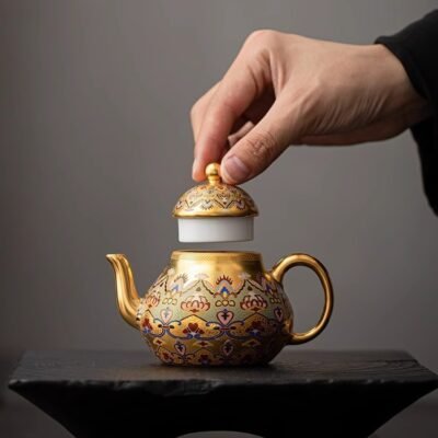 Pear Gilded Teapot