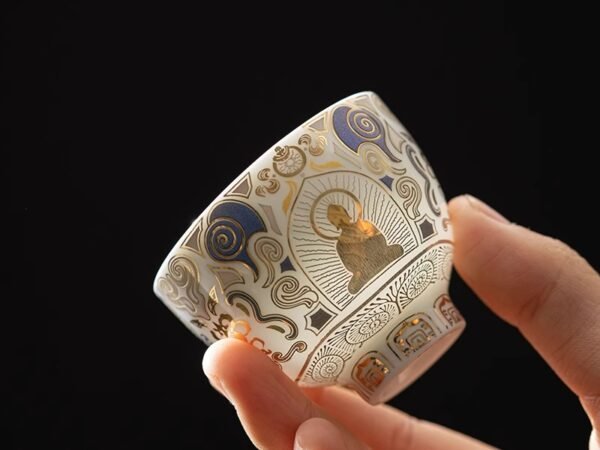 主图-1 Thangka White Gold-TaoTie Zen Cup