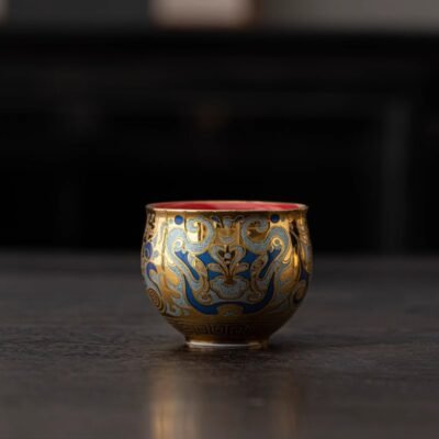24K TaoTie Filigree Cup