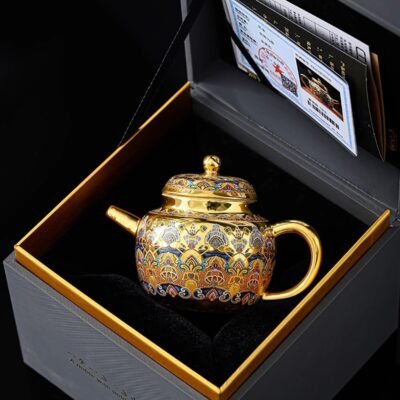 24K Gilded Teapot