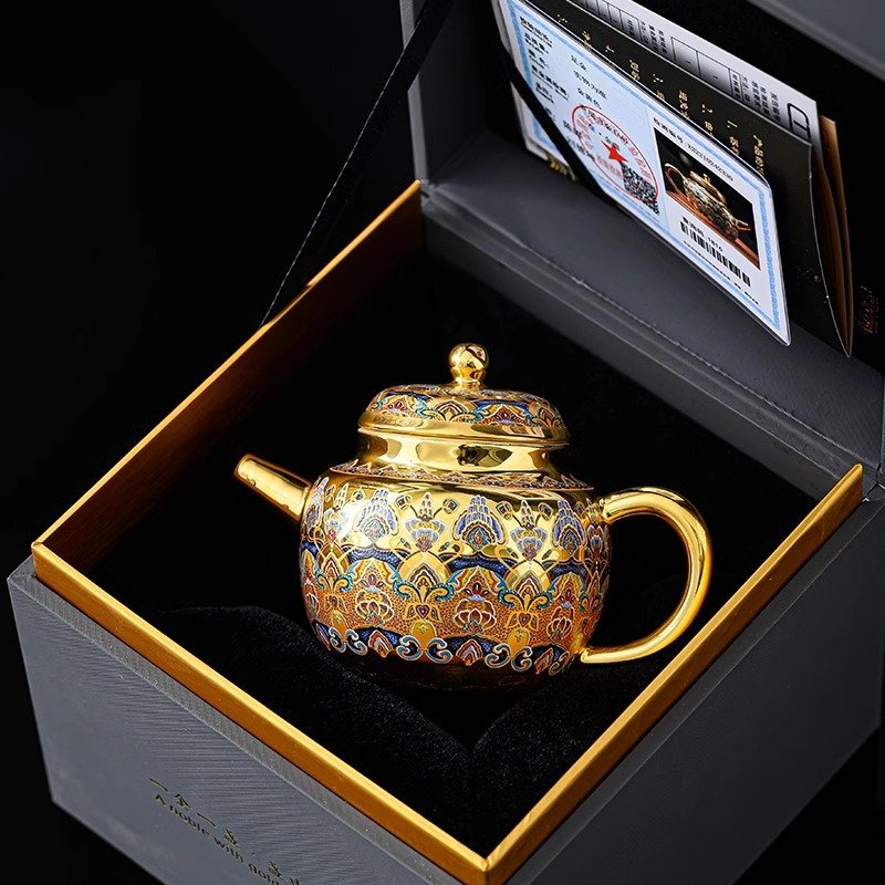 24K Gilded Teapot