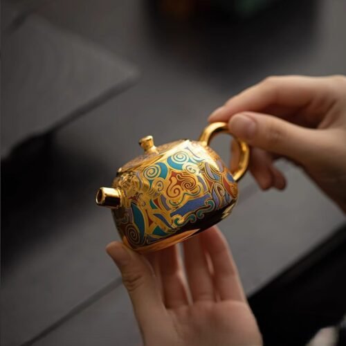 Dunhuang Gilded Taotie Teapot