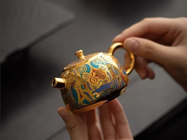Dunhuang Gilded Taotie Teapot