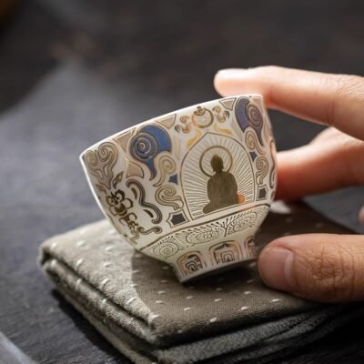 Thangka White Gold-TaoTie Zen Cup