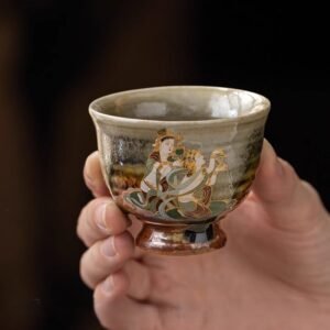 24K TaoTie Filigree Cup