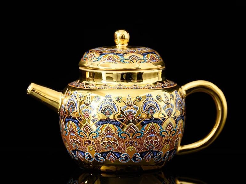 24K Gilded Teapot