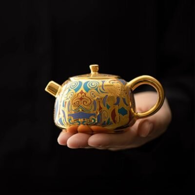 Dunhuang Gilded Taotie Teapot