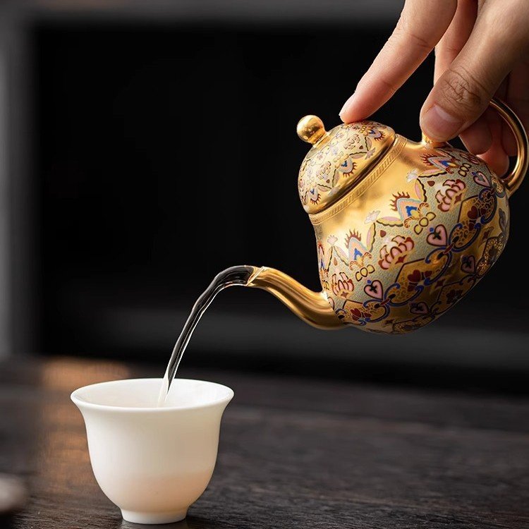 Pear Gilded Teapot