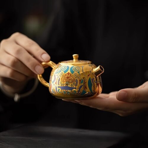 Dunhuang Gilded Taotie Teapot
