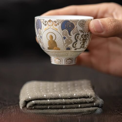 主图-4 Thangka White Gold-TaoTie Zen Cup