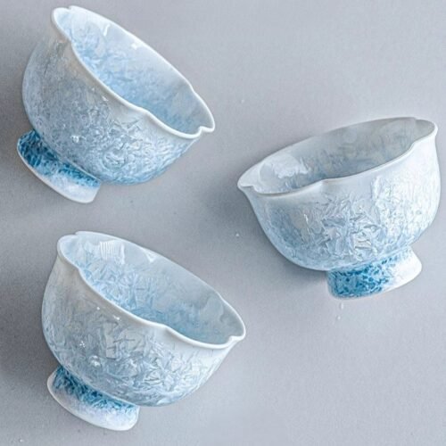 Kiln Ice-Blue Blossom Cup