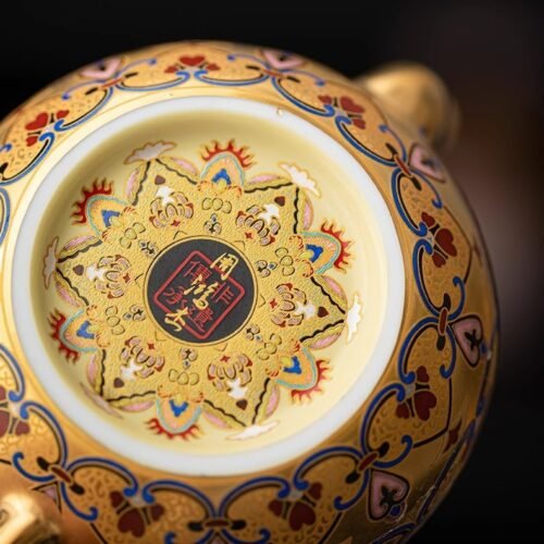 详情-11 Pear Gilded Teapot