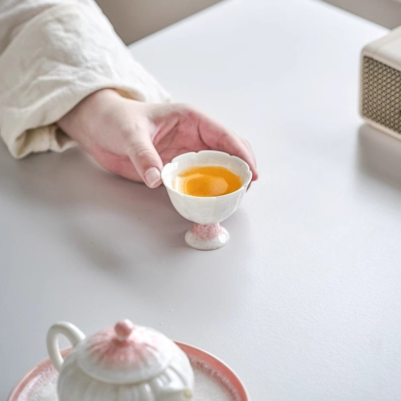 详情-6 (2) Kiln Ombré Pink Stem Cup