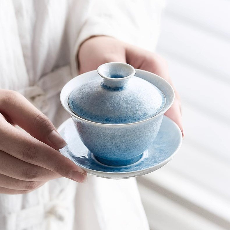 Kiln Ice-Blue Trinity Gaiwan