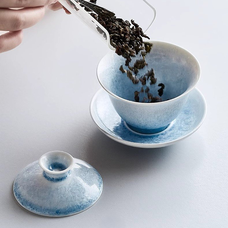 Kiln Ice-Blue Trinity Gaiwan