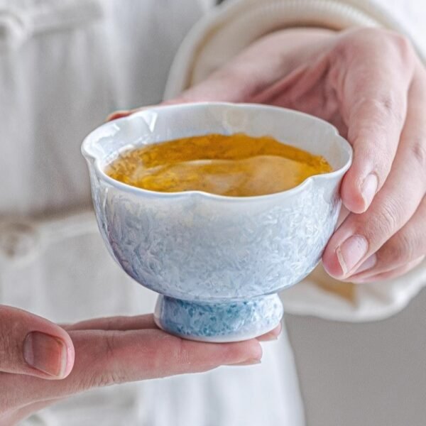 Kiln Ice-Blue Blossom Cup