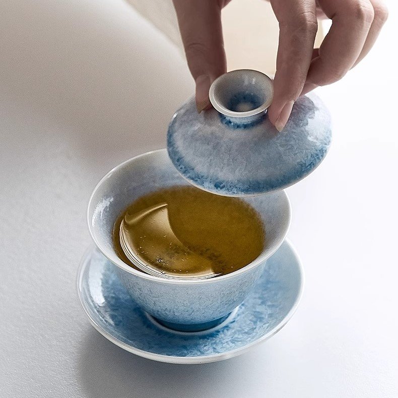 Kiln Ice-Blue Trinity Gaiwan