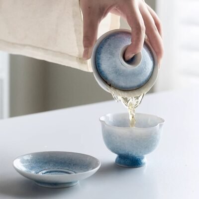 Kiln Ice-Blue Trinity Gaiwan