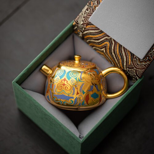 Dunhuang Gilded Taotie Teapot