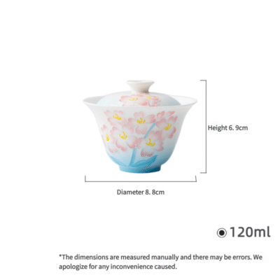 Jade Clay Lotus Rising Gaiwan - Zen Elegance Lidded Tea Bowl Set