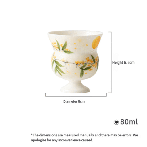 Jade Clay Tall-Stemmed Tea Cup - Elegant Ceramic Teaware