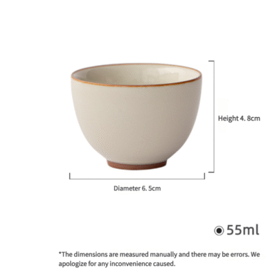 Beige Ruyao Harmony Cup - Handcrafted Celadon Teaware