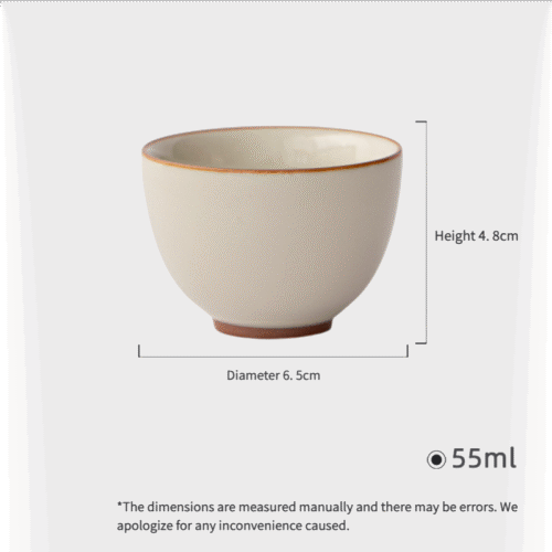 Beige Ruyao Harmony Cup - Handcrafted Celadon Teaware