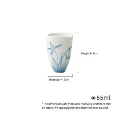 Jade Clay Teacup - Cloud Orchid Serenity - Qingfei Design