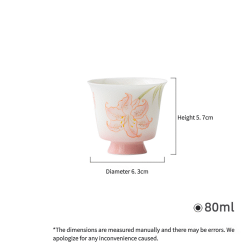 pictech_aee53764a6b24efd9f322f07fb5b4bdb Jade Clay Blush Lily Tea Cup - Mirror Clarity Ceramic Teaware