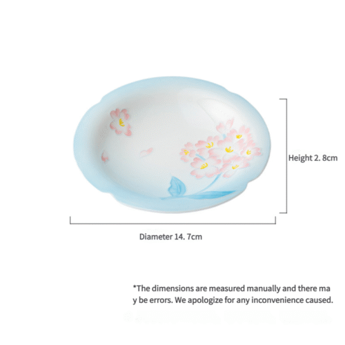 Jade Clay Tea Tray - Lotus Melody Design with Rolled Rim, Handmade Ceramic Tea Tray