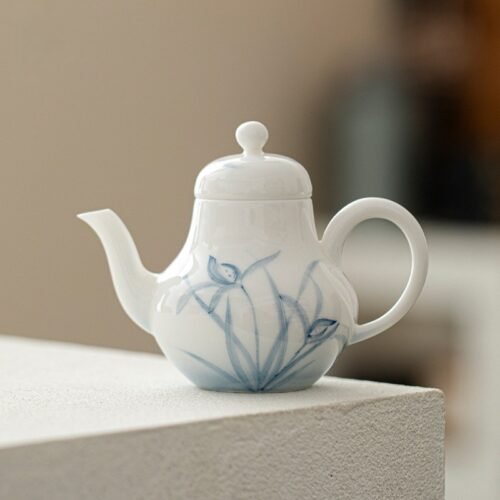 Jade Clay Cloud Orchid Teapot - Melodic Zen Ceramic Kettle