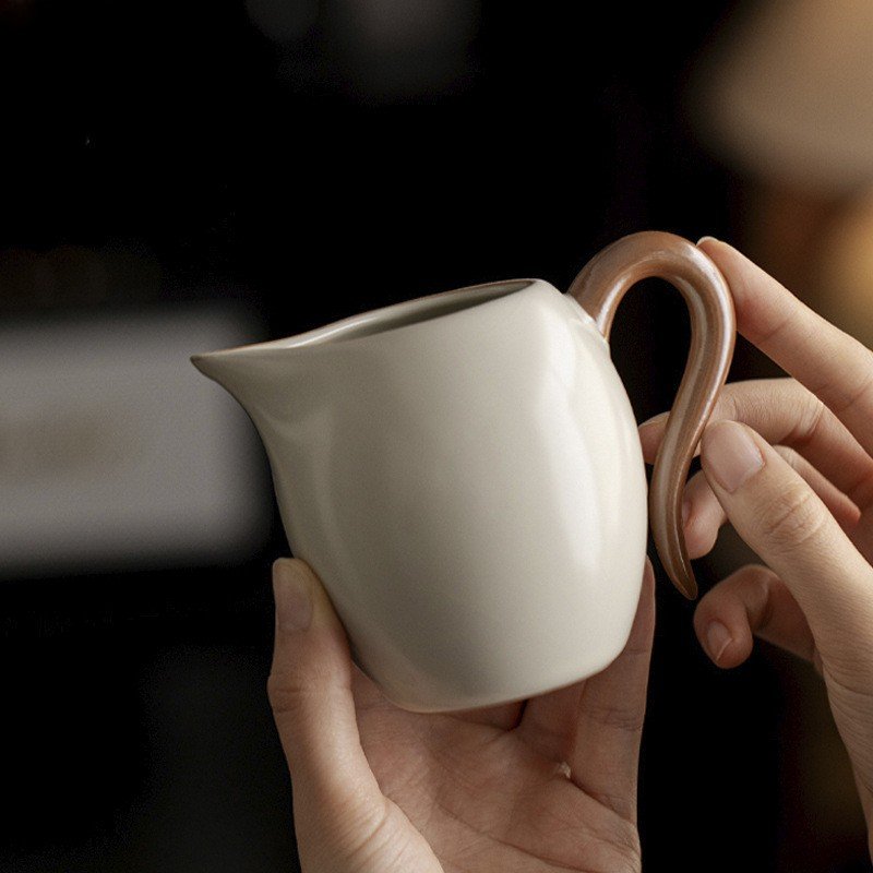 Beige Ruyao Belle Fairness Cup - Handcrafted Celadon Tea Pitcher