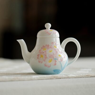 Jade Clay Lotus Teapot with Zen Sound Design