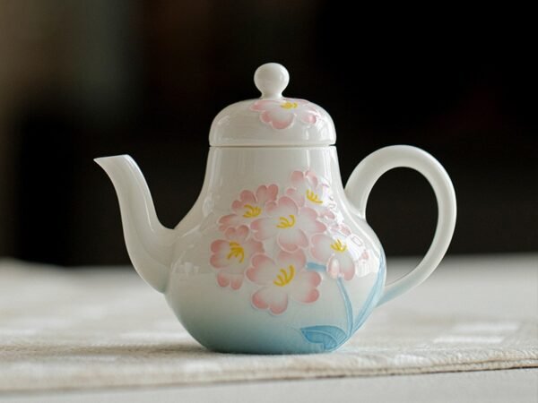 Jade Clay Lotus Teapot with Zen Sound Design