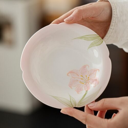 Jade Clay Tea Tray - Rolled Rim Ceramic Drip Catcher, Handmade Gongfu Tea Tray