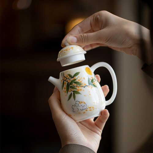 主图-3 Jade Clay Teapot - Elegant Handcrafted Ceramic Teaware