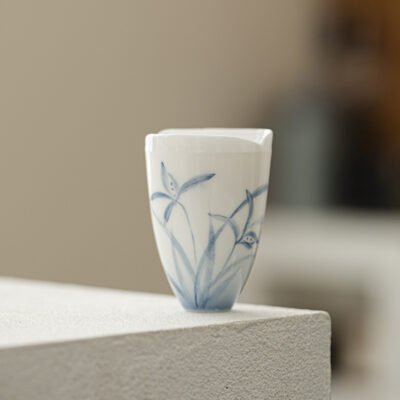 Jade Clay Teacup - Cloud Orchid Serenity - Qingfei Design