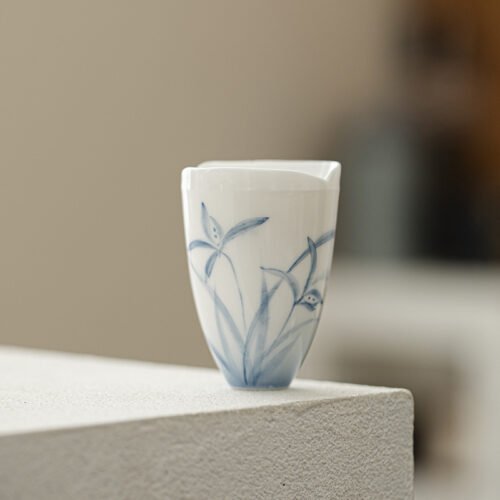 主图-3 Jade Clay Teacup - Cloud Orchid Serenity - Qingfei Design