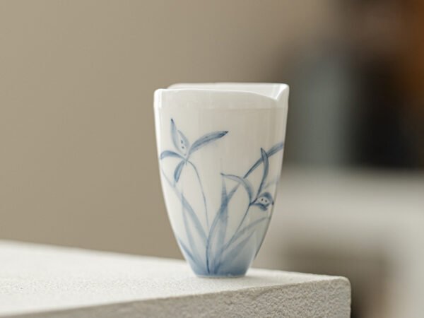 Jade Clay Teacup - Cloud Orchid Serenity - Qingfei Design