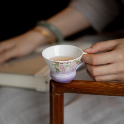Jade Clay Tea Cup - Sunny Handle Ceramic Teaware