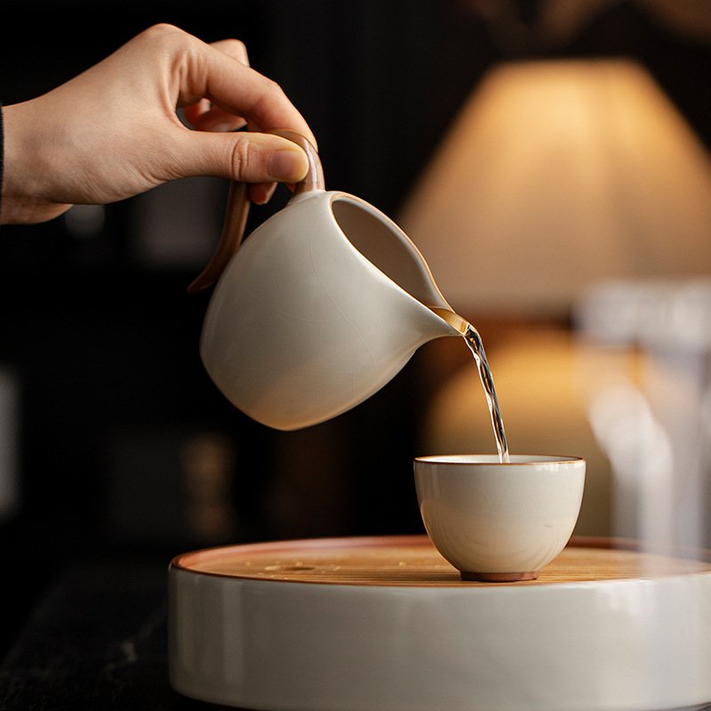 Beige Ruyao Belle Fairness Cup - Handcrafted Celadon Tea Pitcher
