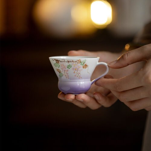 Jade Clay Tea Cup - Sunny Handle Ceramic Teaware