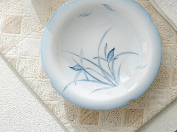 Cloud-Orchid-Tea-Tray.jpg Jade Clay Rolled Rim Tea Tray with Cloud Orchid Carving