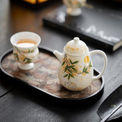 Jade Clay Teapot - Elegant Handcrafted Ceramic Teaware