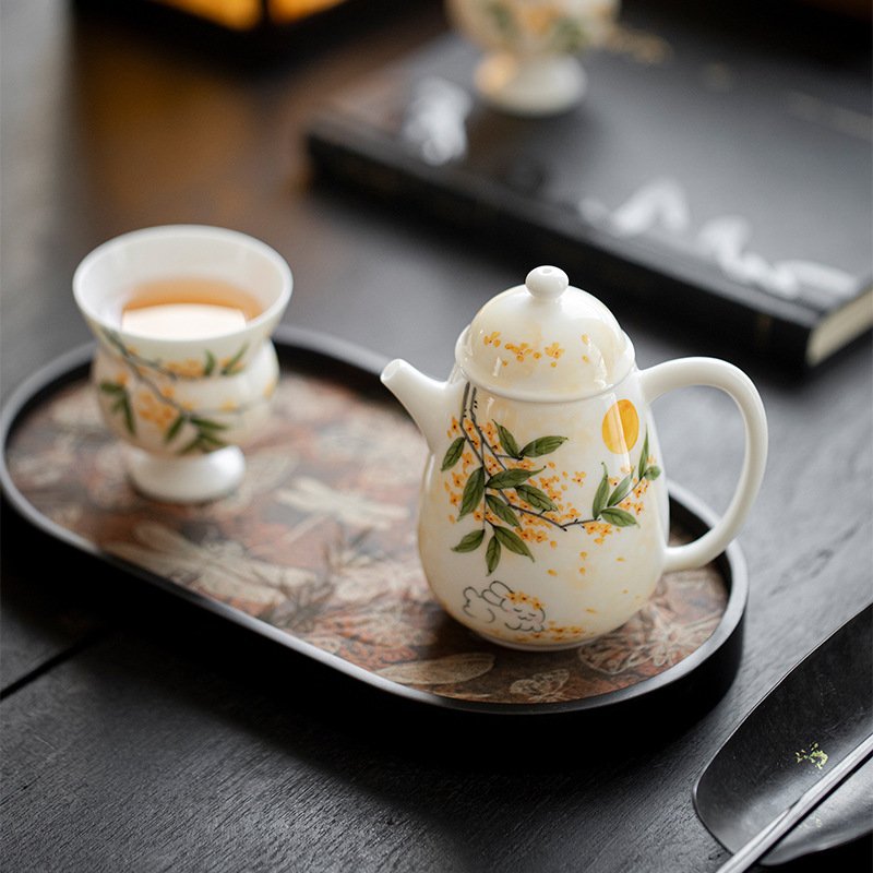 Jade Clay Teapot - Elegant Handcrafted Ceramic Teaware