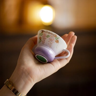 Jade Clay Tea Cup - Sunny Handle Ceramic Teaware