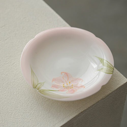 Jade Clay Tea Tray - Rolled Rim Ceramic Drip Catcher, Handmade Gongfu Tea Tray