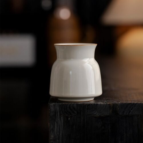 Beige Ruyao Tea Ceremony Set - Six Essential Gongfu Tools in Celadon Glaze