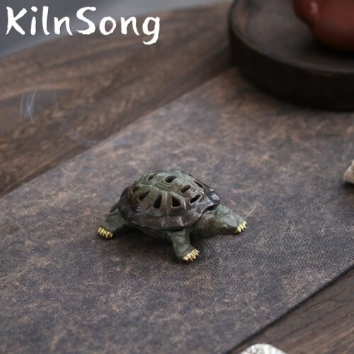 Turtle & Auspicious Cloud Ceramic Incense Burner
