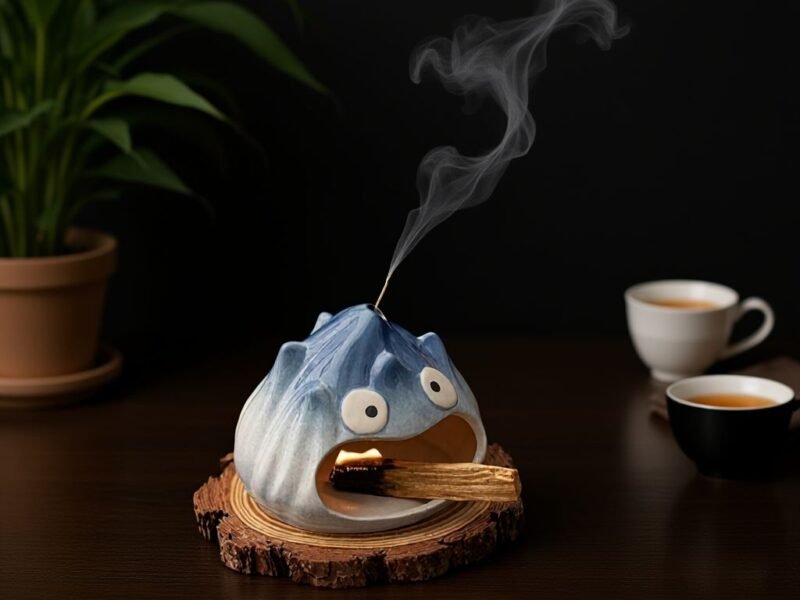 Slime Backflow Incense Burner - Cute Cartoon Ceramic Smoke Holder